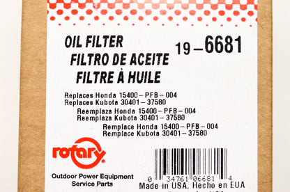 New Rotary Oil Filter Honda Kubota NOS
