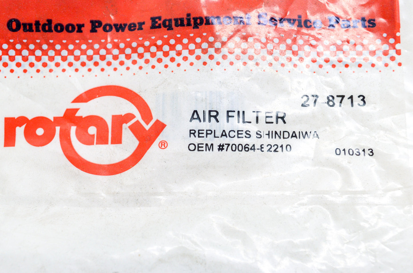 Rotary 27-8713, 70064-82210, 8713 Foam Air Filter Shindaiwa Qty 2 NOS