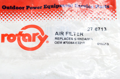 Rotary 27-8713, 70064-82210, 8713 Foam Air Filter Shindaiwa Qty 2 NOS
