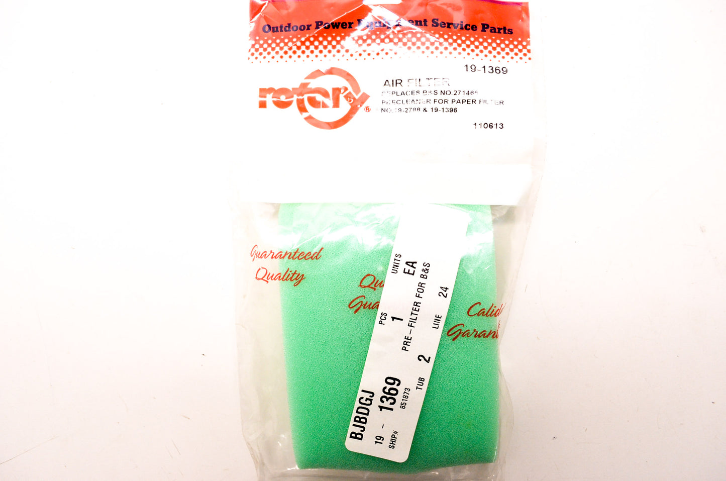 New Rotary Foam Air Filter Precleaner 19-2788 19-1396 NOS
