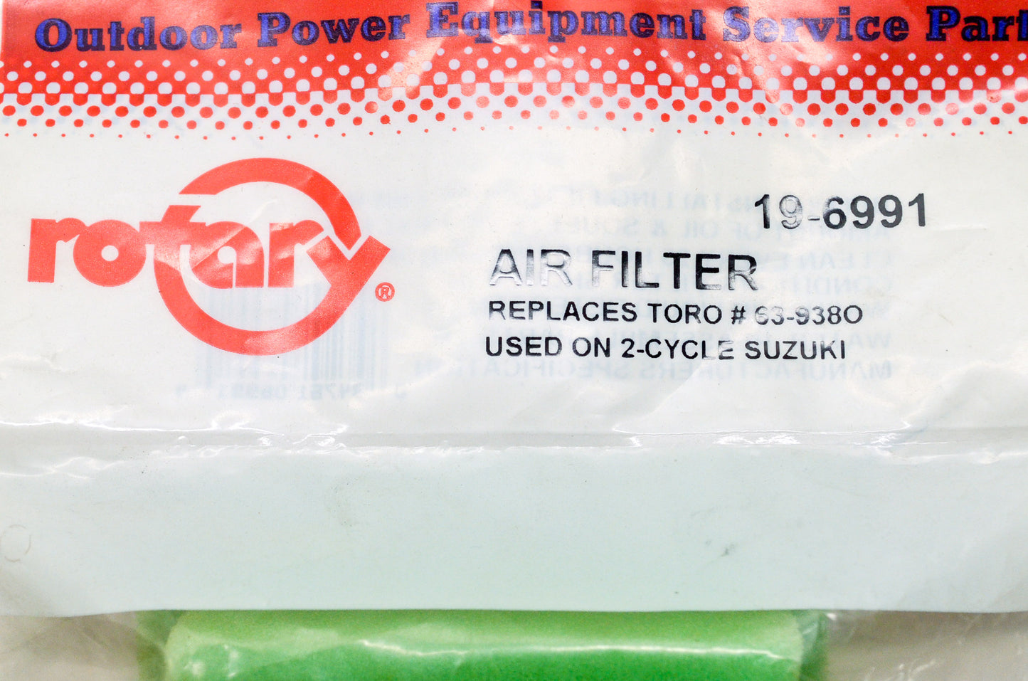 New Rotary Foam Air Filter Toro 2-Cycle Suzuki NOS