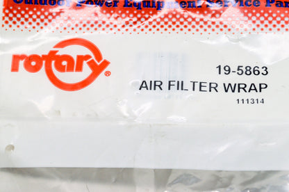 Rotary 19-5863, 5863 Foam Air Filter Wrap Kohler NOS