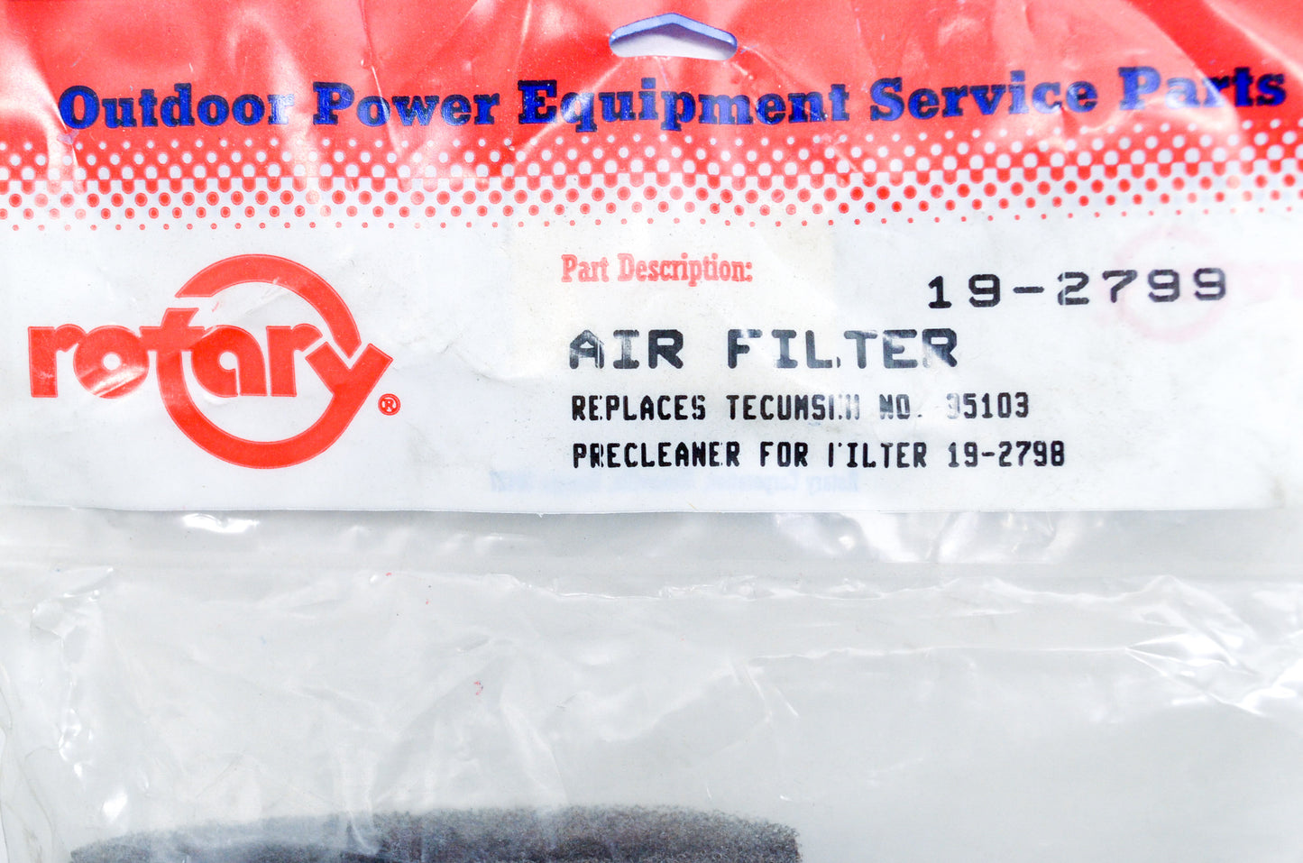 New Rotary Foam Air Filter Tecumseh Precleaner for 19-2798 NOS