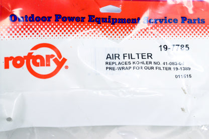 New Rotary Foam Air Filter Kohler Pre-Wrap for 19-1389 NOS