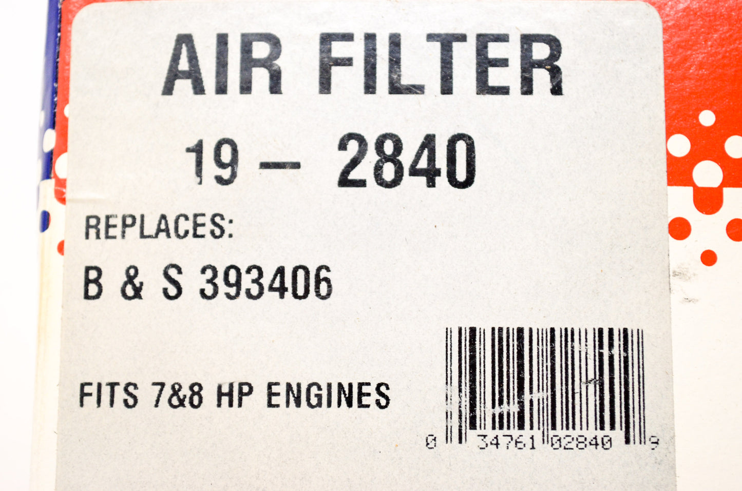 New Rotary Air Filter 7 & 8 HP NOS
