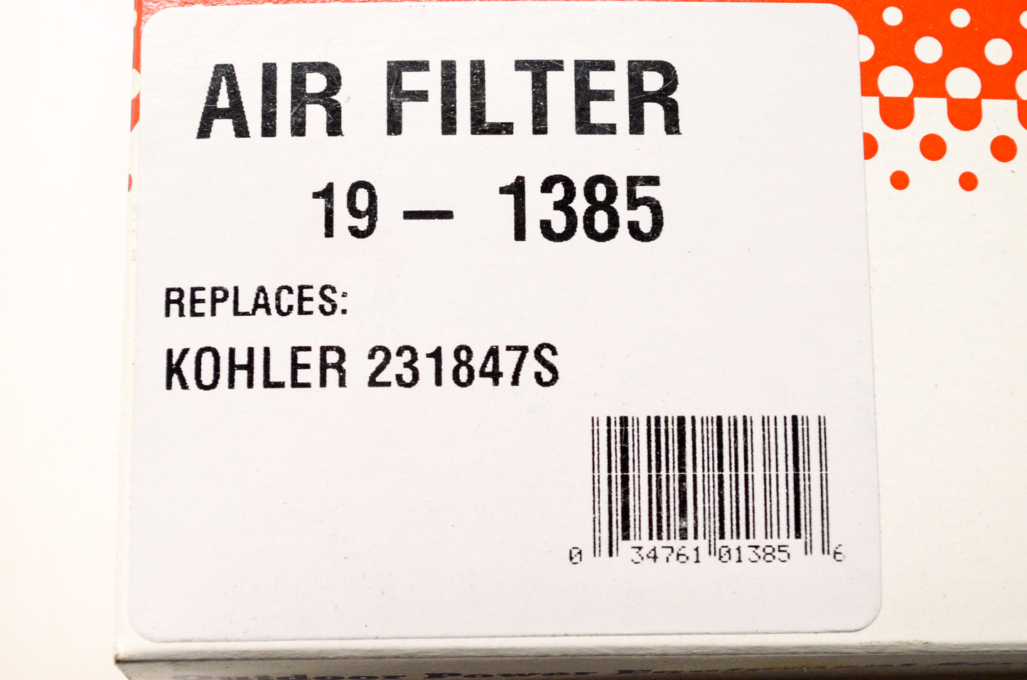 New Rotary Air Filter Kohler NOS