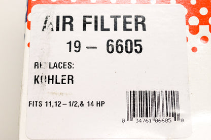 Rotary 19-6605, 6605 Air Filter Kit Kohler NOS