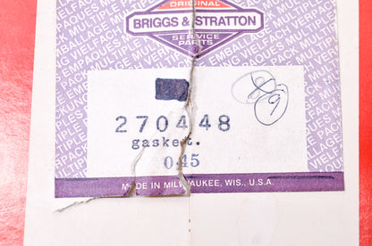 OEM Briggs & Stratton 270448 Counterweight Cover Gasket NOS