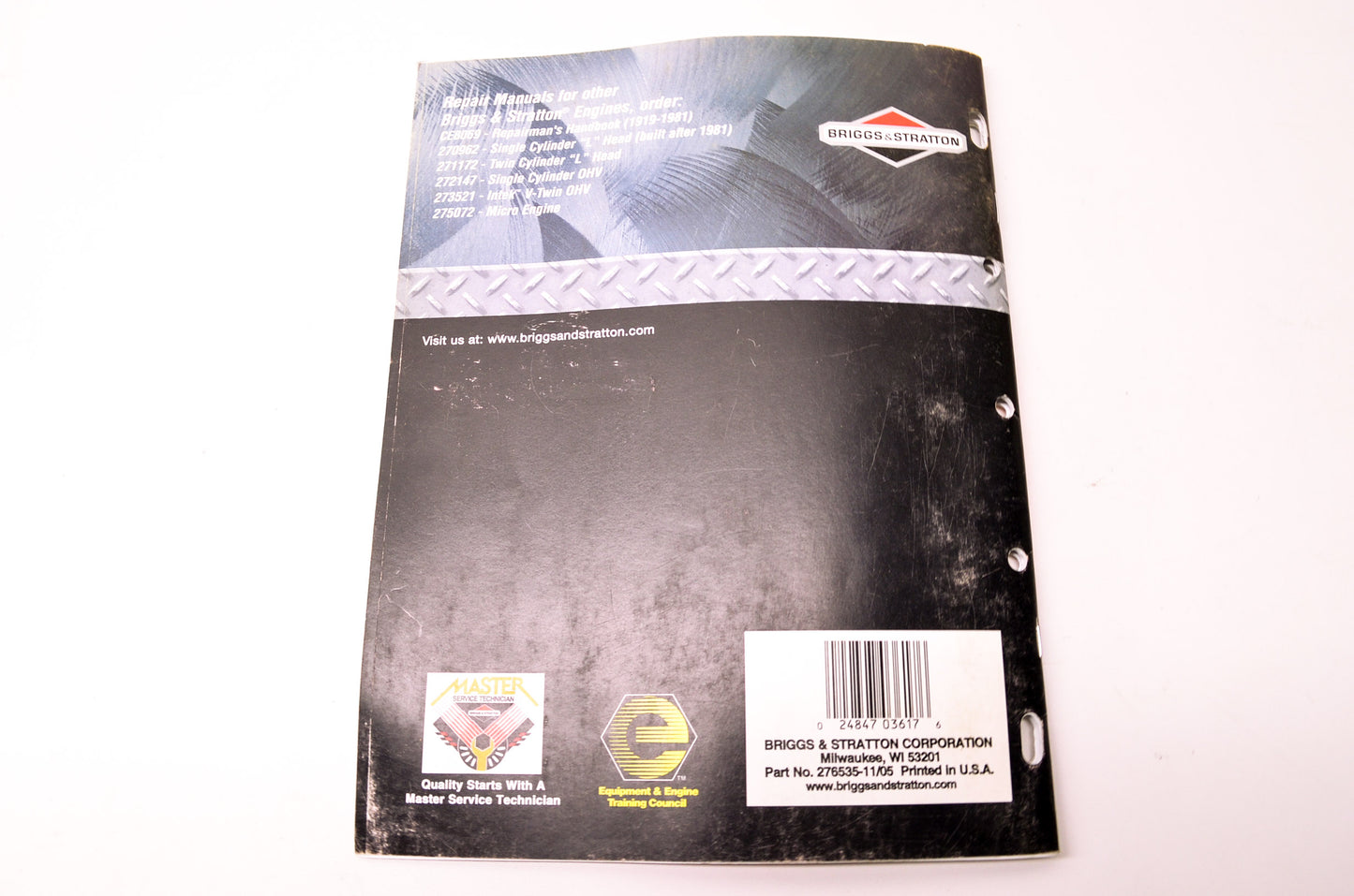 New Briggs & Stratton 2-Cycle Snow Engine Repair Manual NOS