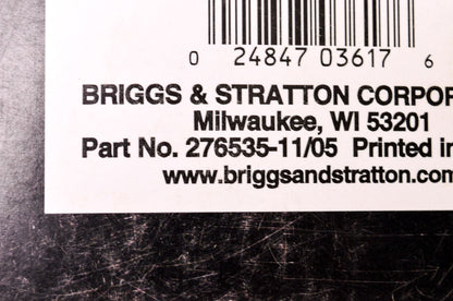 New Briggs & Stratton 2-Cycle Snow Engine Repair Manual NOS