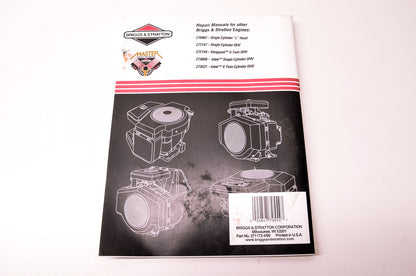 New Briggs & Stratton Twin Cylinder 'L' Head Repair Manual NOS
