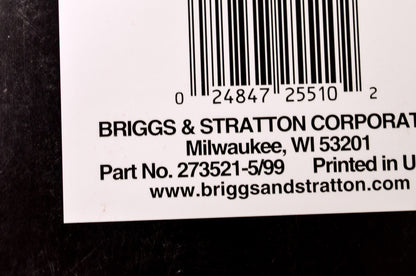 New Briggs & Stratton Intek V-Twin Cylinder OHV Repair Manual NOS