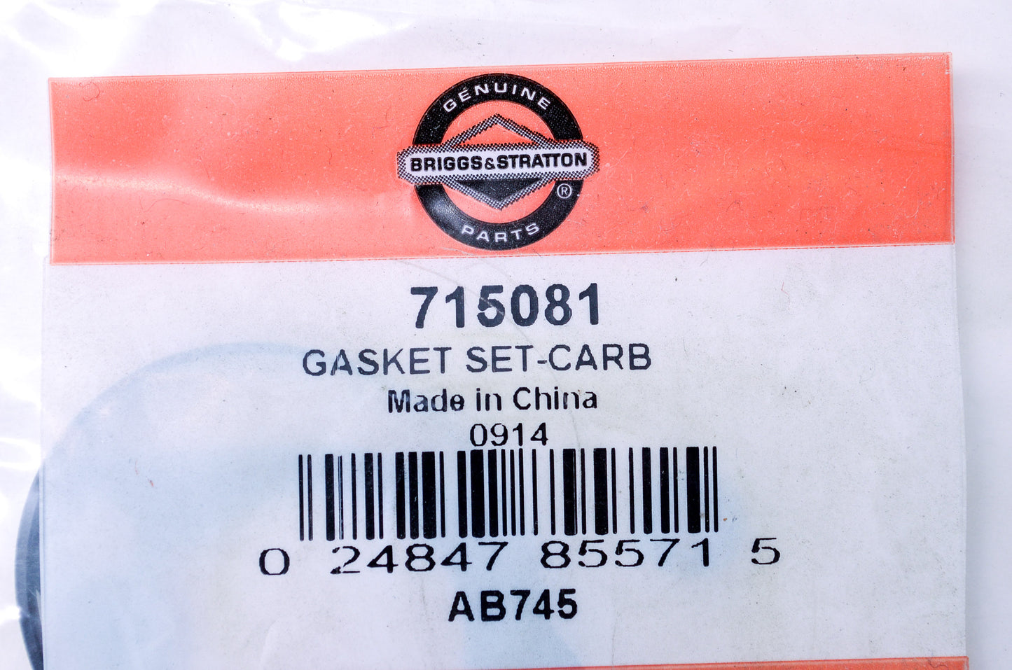 New Briggs & Stratton Carburetor Gasket Kit NOS
