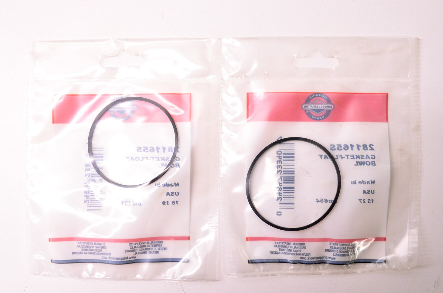 OEM Briggs & Stratton 281165S Float Bowl Gasket Qty 2 NOS