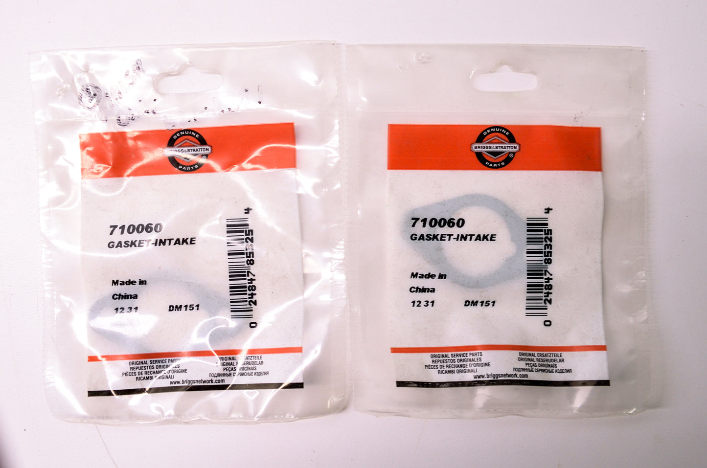 OEM Briggs & Stratton 710060 Intake Gasket Qty 2 NOS