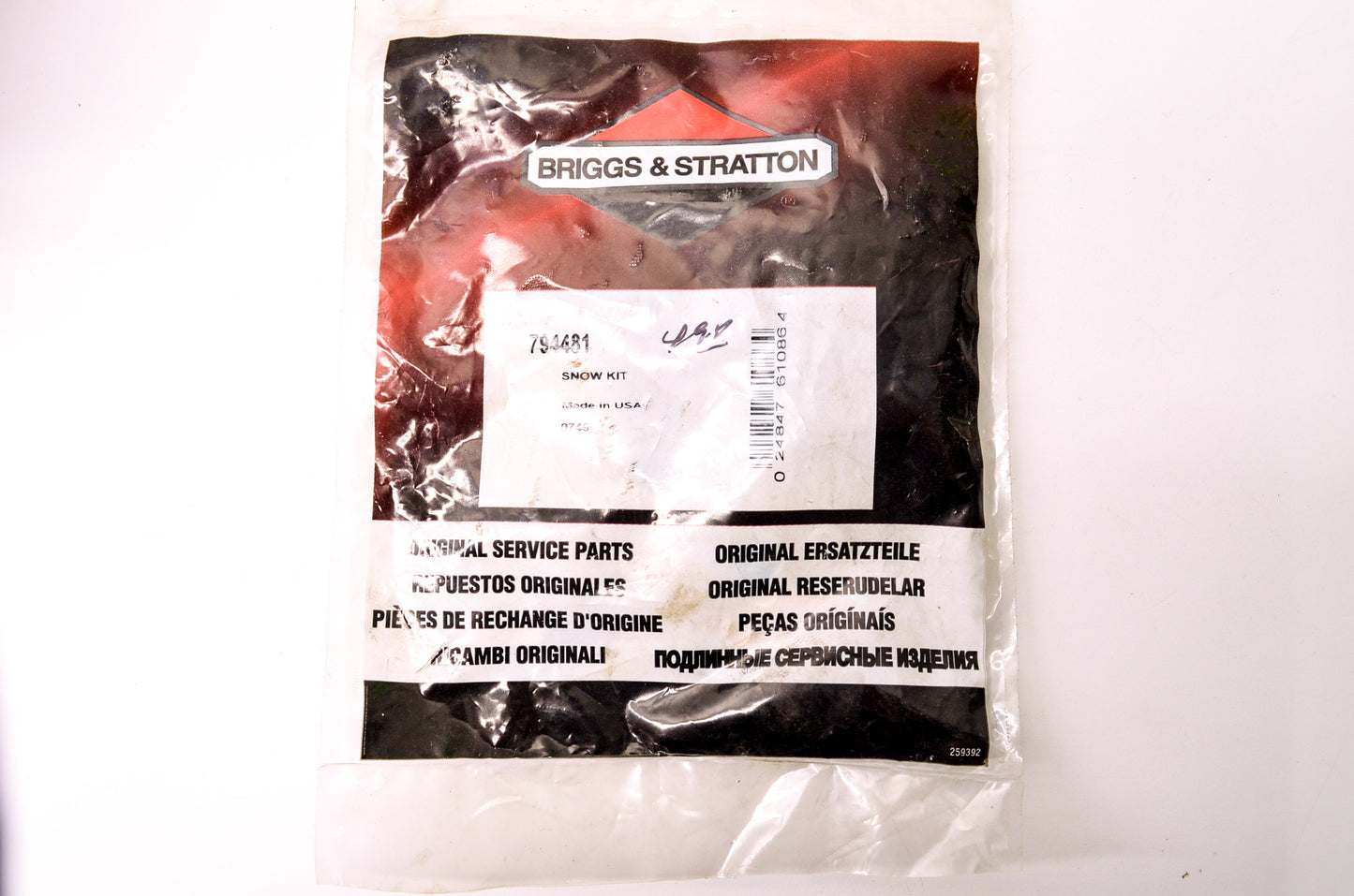 New Briggs & Stratton 794481 Engine Snow Kit NOS