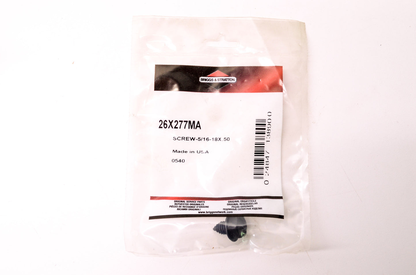 OEM Briggs & Stratton 26X277MA Screw 5/16-18x.50 NOS