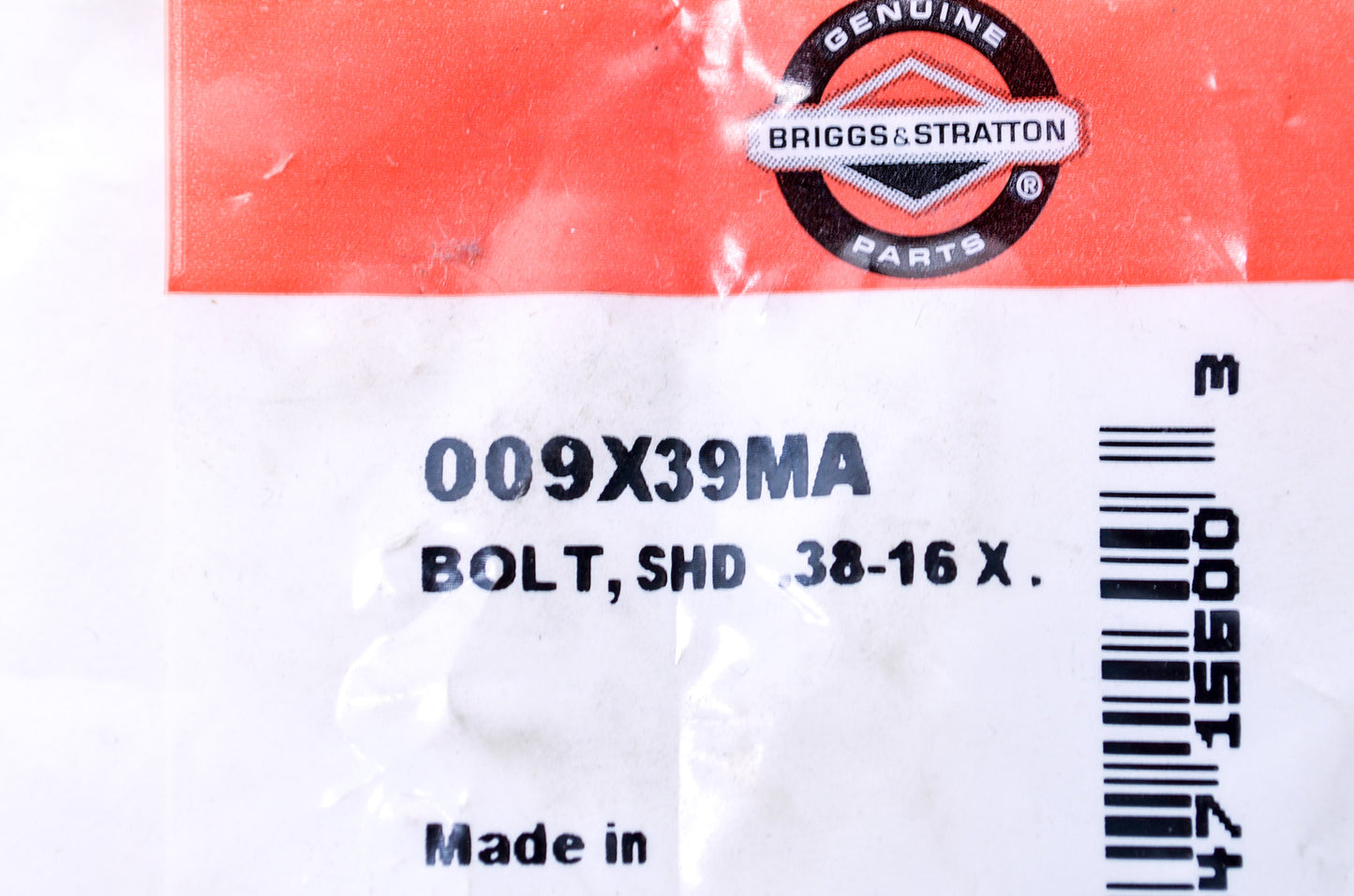 New Briggs & Stratton Bolt .38-16 NOS