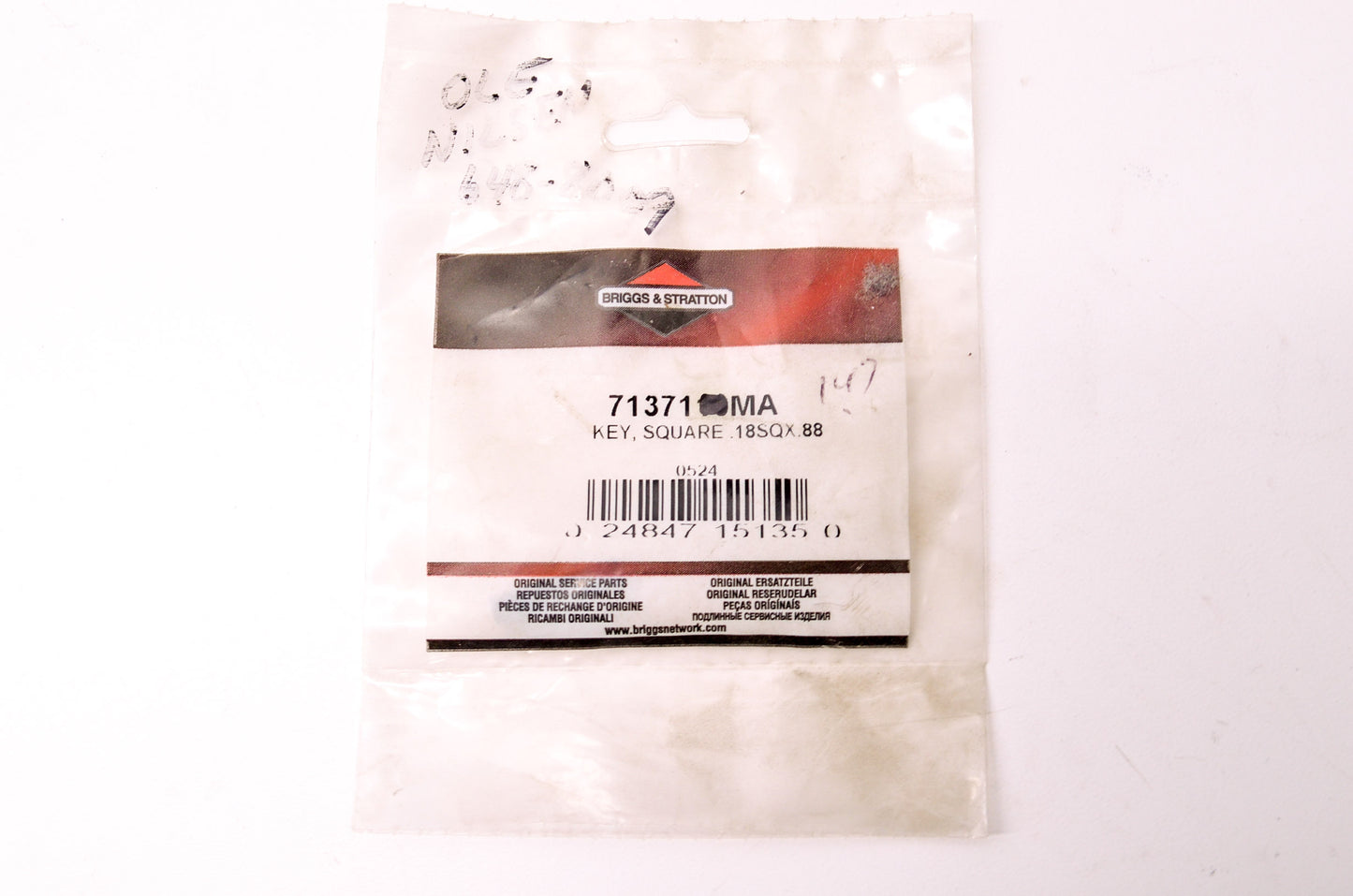 New Briggs & Stratton 18SQX.88 Square Key NOS