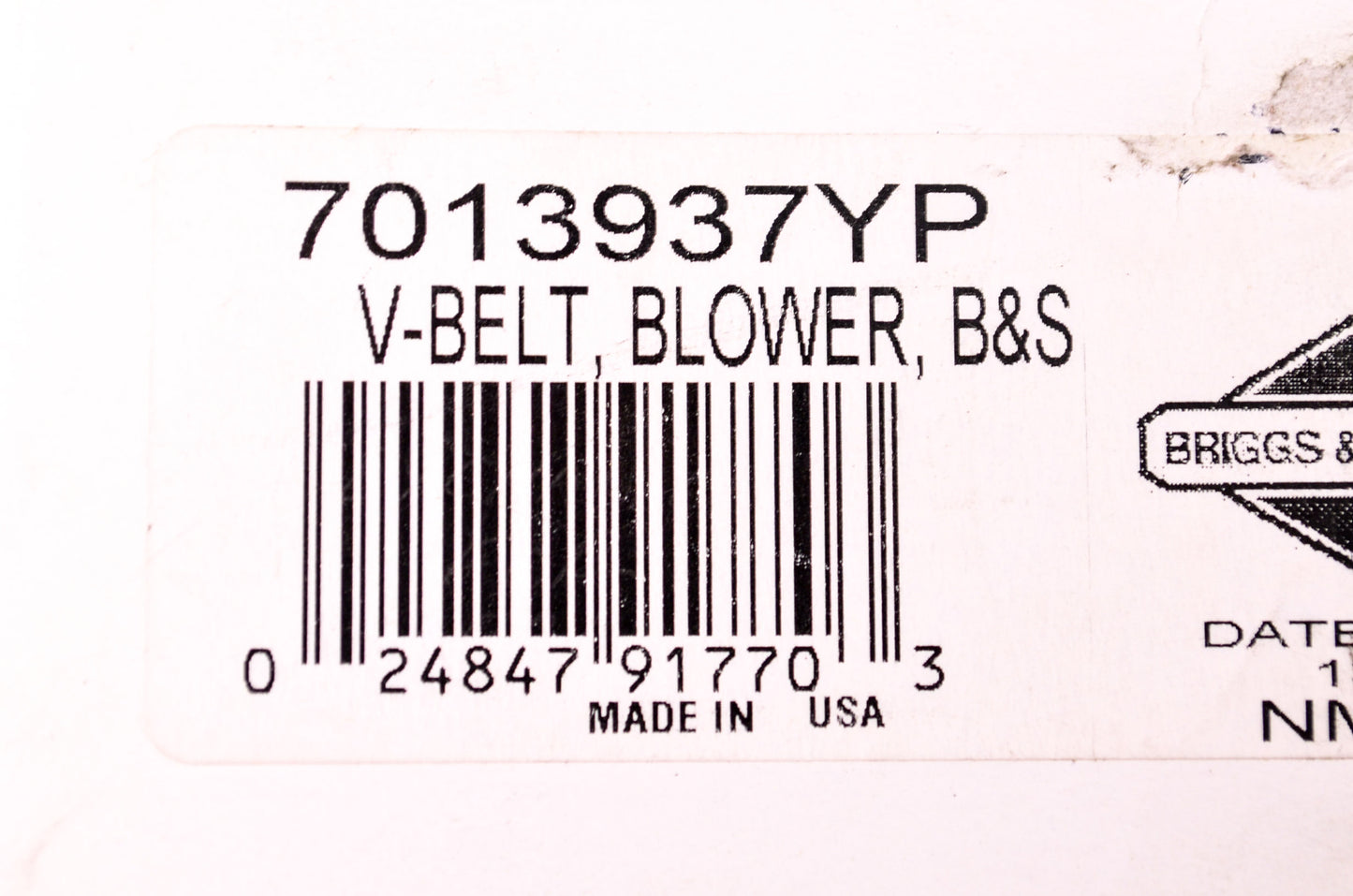 New Briggs & Stratton Blower V-Belt NOS