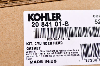 New Kohler 20 841 01-S Cylinder Head Gasket Kit NOS