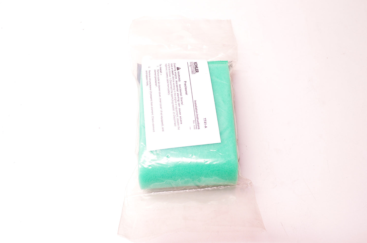 New Kohler Pre-Air Filter Cleaner NOS