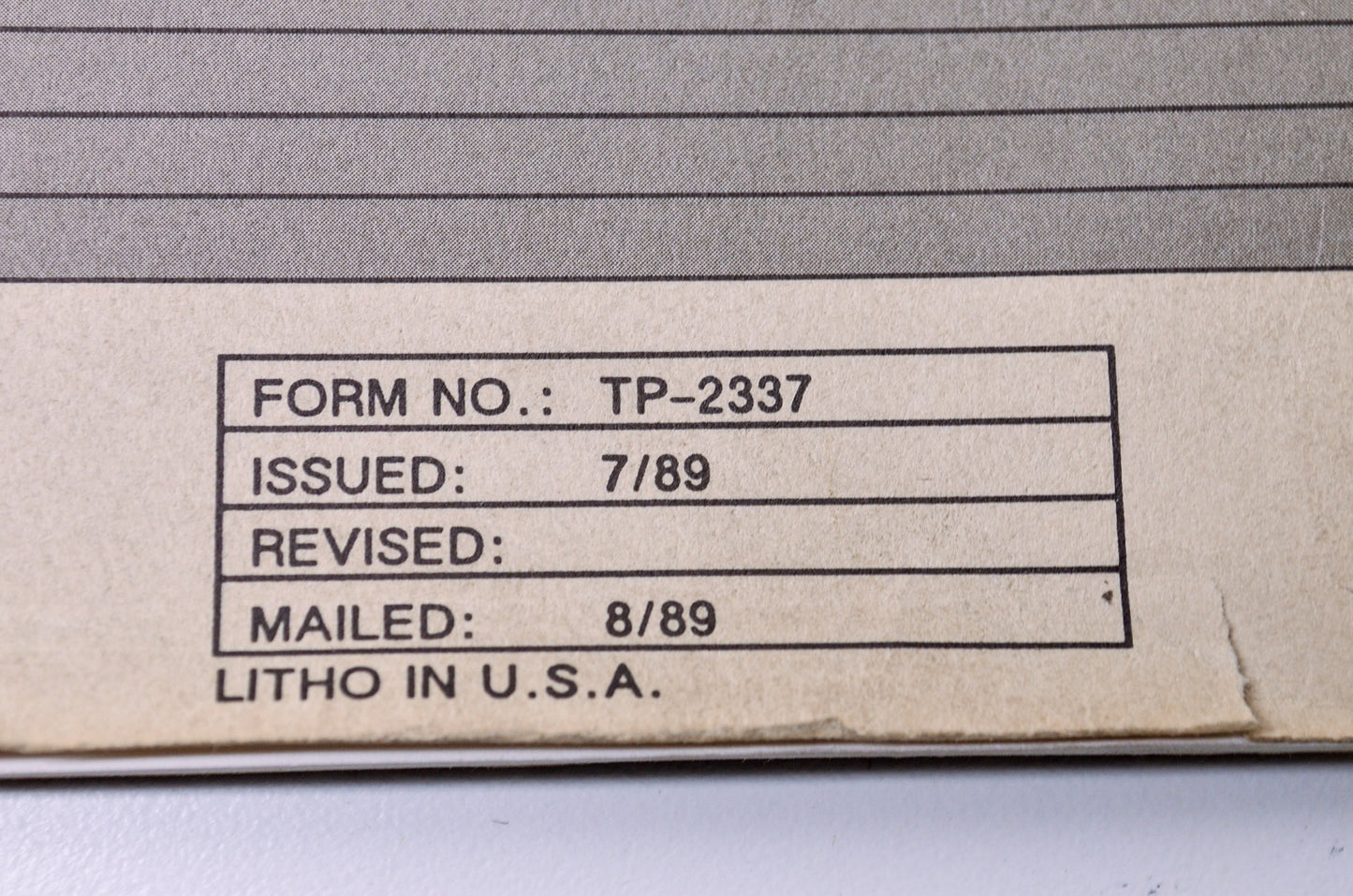 Kohler TP-2337 Service Manual Command 5 HP NOS