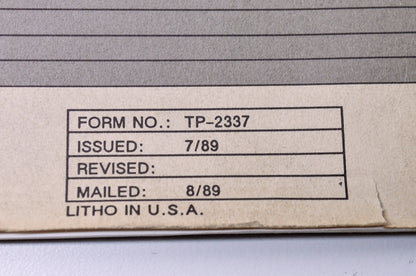 Kohler TP-2337 Service Manual Command 5 HP NOS