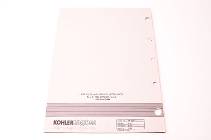 Kohler TP-2337-A Service Manual Command 5-6 HP NOS
