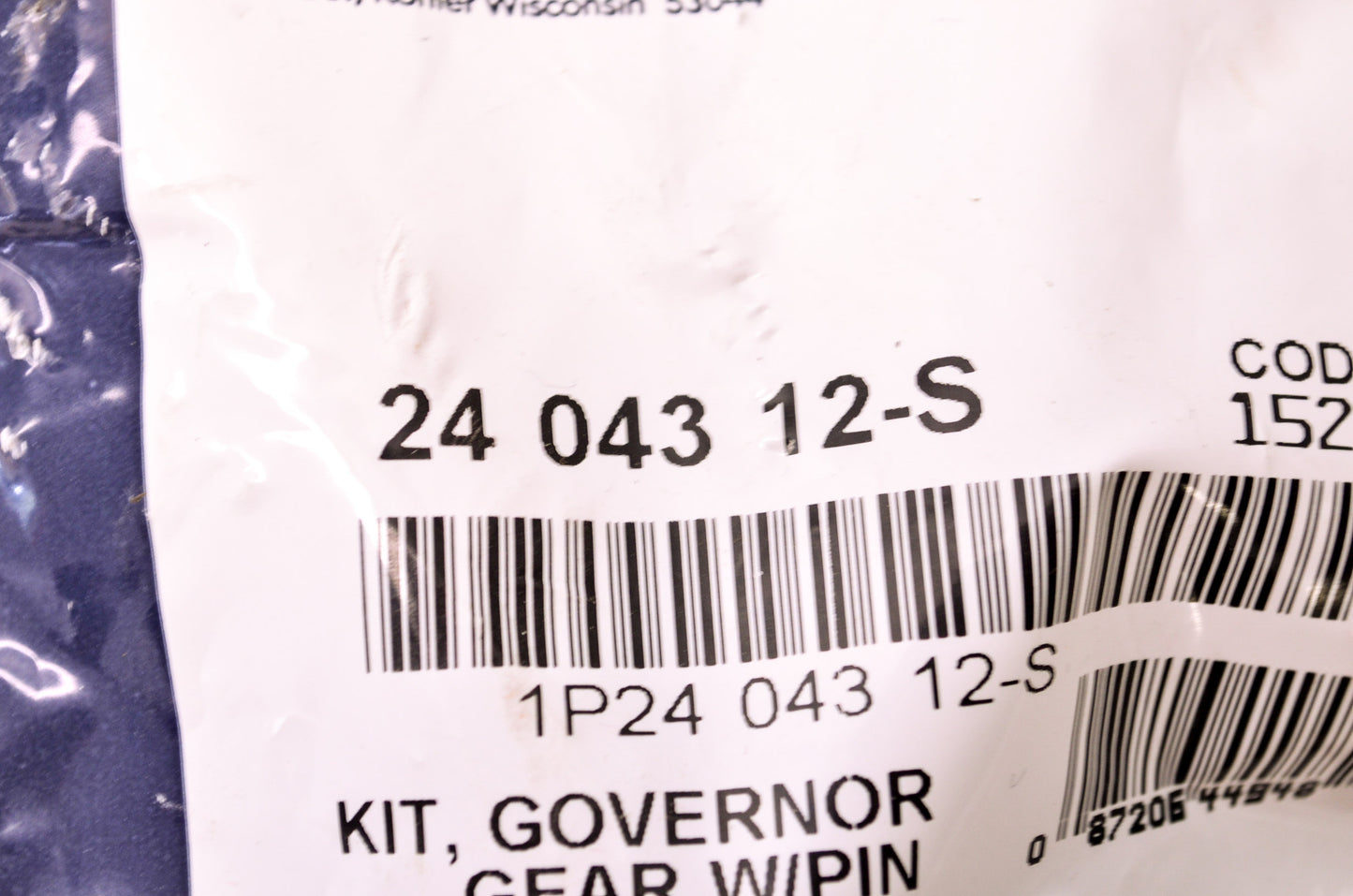 New Kohler Governor Gear Kit With Pin NOS