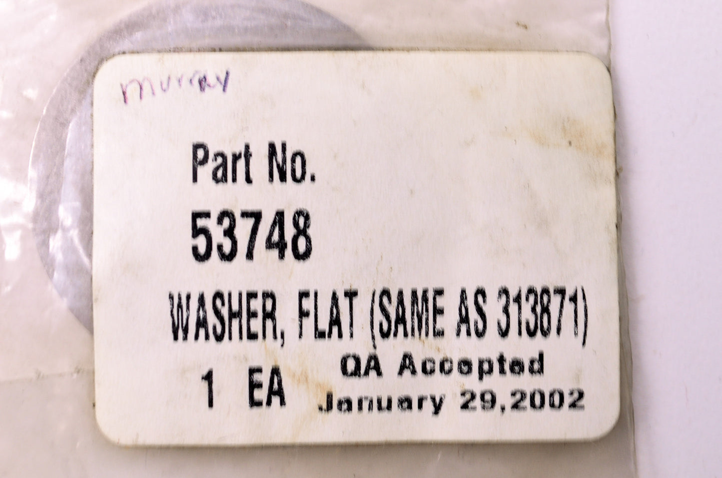 OEM Briggs & Stratton 53748, 313871 Flat Washer NOS