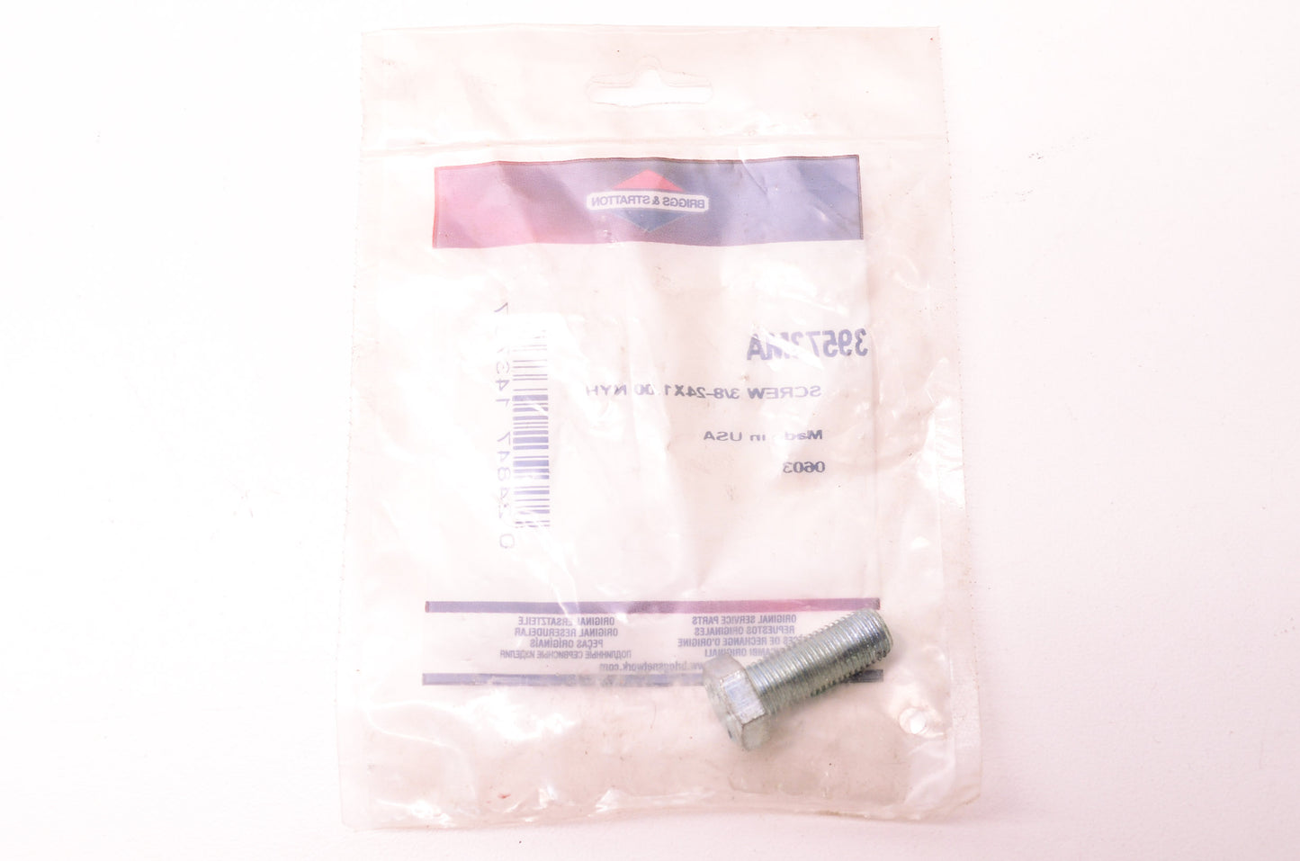 OEM Briggs & Stratton 39573MA Screw 3/8-24x1.00 NOS
