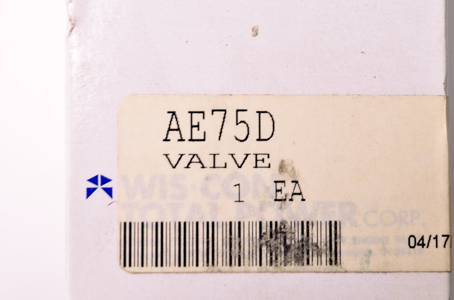New Wisconsin Exhaust Valve NOS
