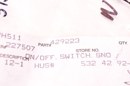 New AYP On/Off Switch 3-4 HP NOS