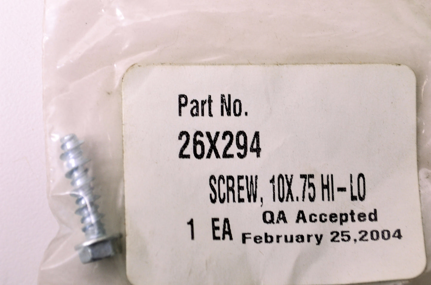 Murray 26X294MA Screw 10x.75 Hi-Lo Qty 3 NOS