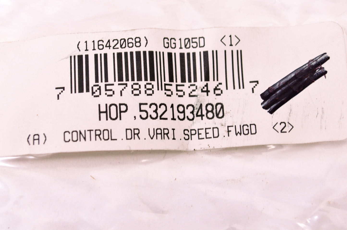 New AYP Variable Speed Drive Control Cable NOS
