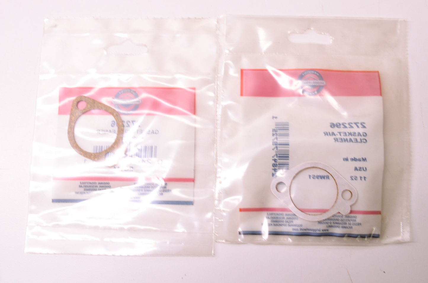 OEM Briggs & Stratton 272296 Air Cleaner Gasket Qty 2 NOS