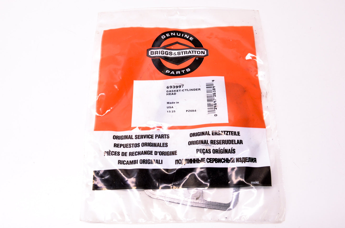 New Briggs & Stratton 693997 Cylinder Head Gasket NOS