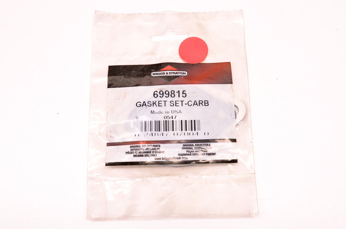 OEM Briggs & Stratton 699815 Carburetor Gasket Kit NOS