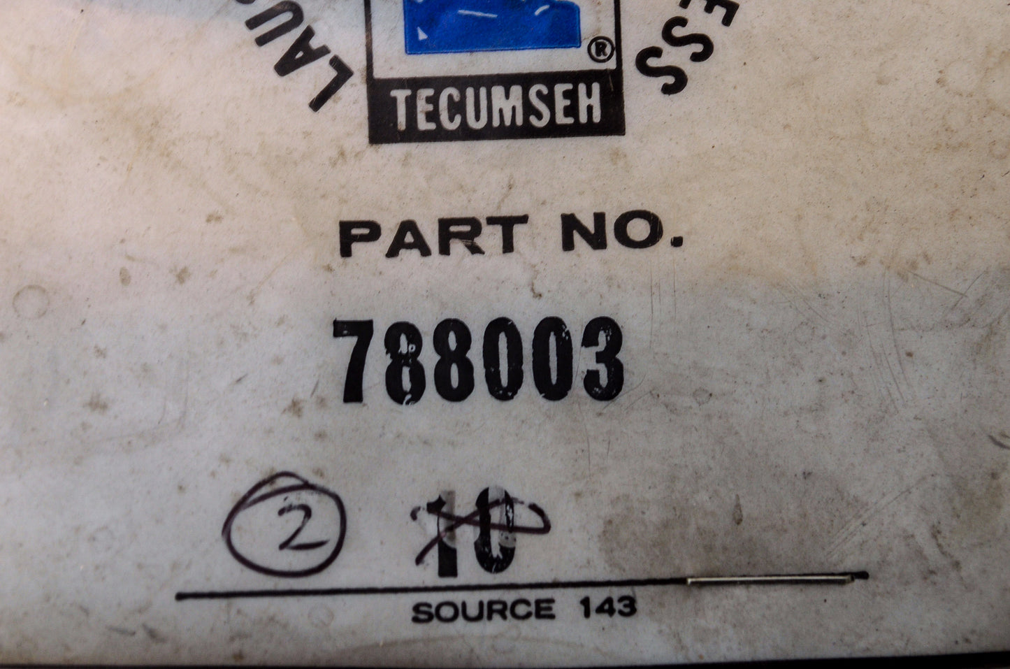 New Tecumseh Shift Lever Gasket NOS