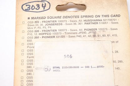Rewind Starter Spring NOS