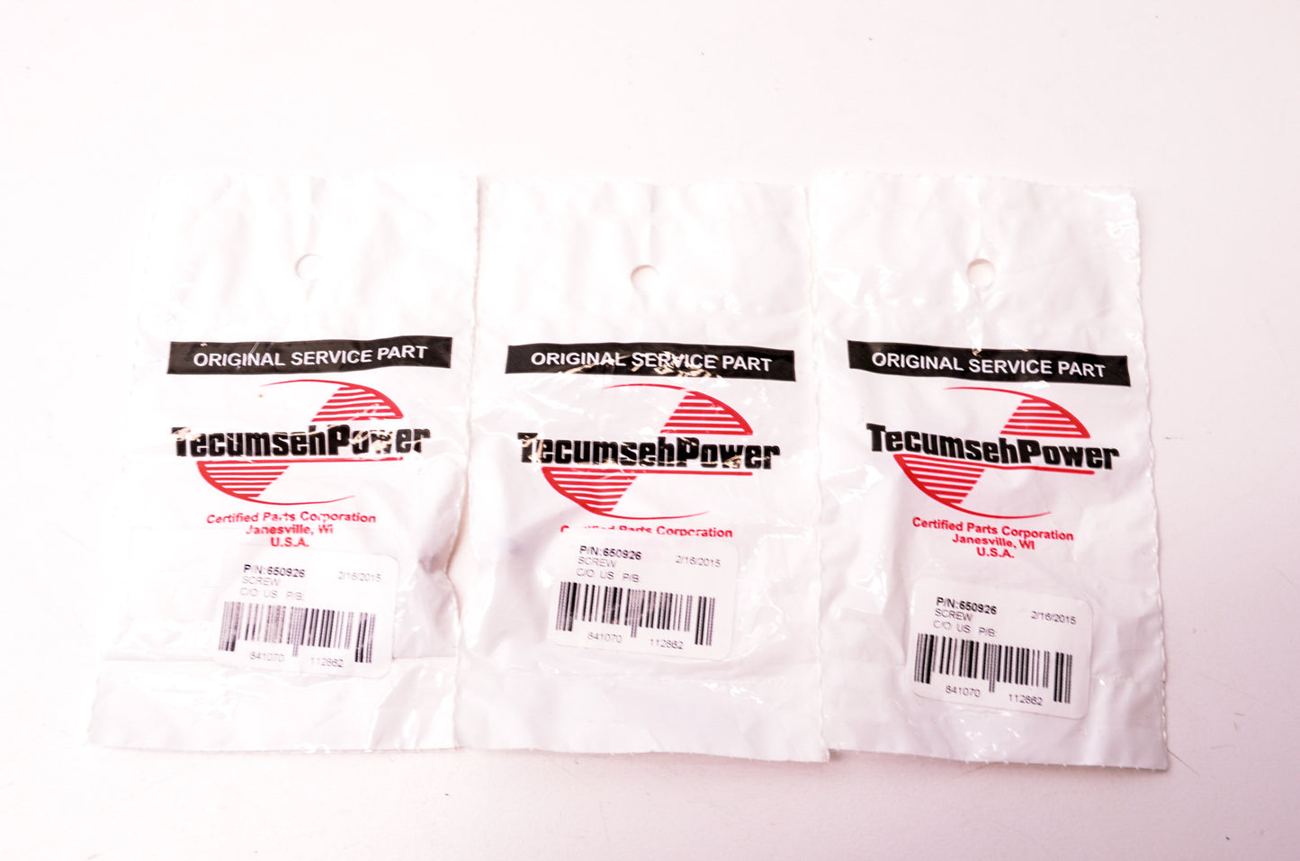 New Tecumseh 650926 Screws QTY 3 NOS