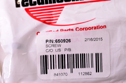 New Tecumseh 650926 Screws QTY 3 NOS