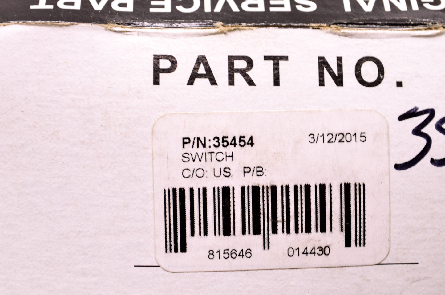 Tecumseh 35454 Starter Switch