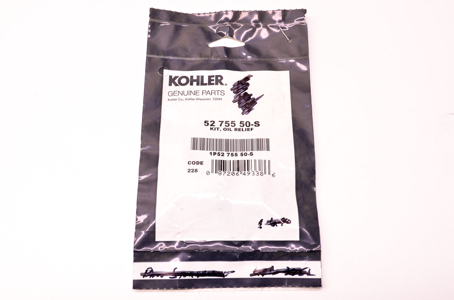 New Kohler Oil Relief Kit NOS