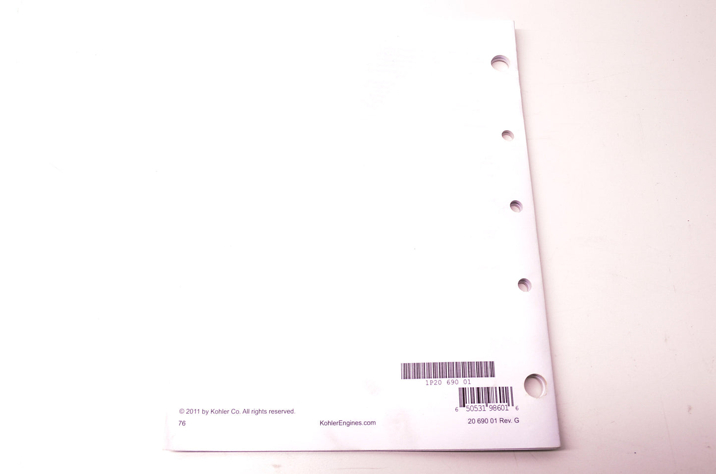 New Kohler Courage Series Service Repair Manual NOS