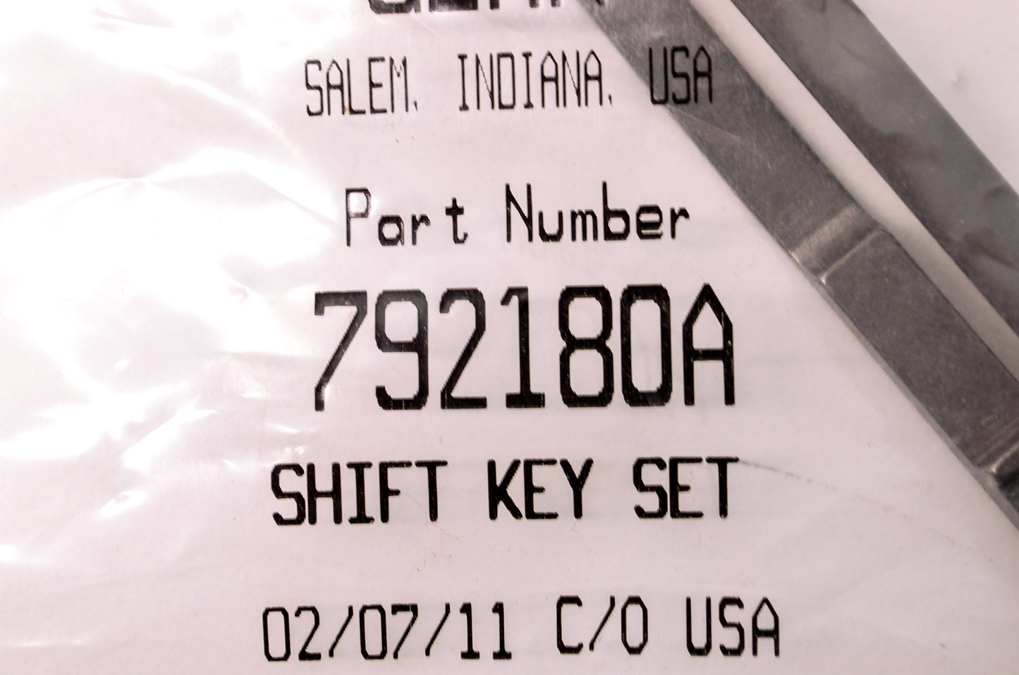 New Peerless 792180A Gear Shift Key Kit NOS