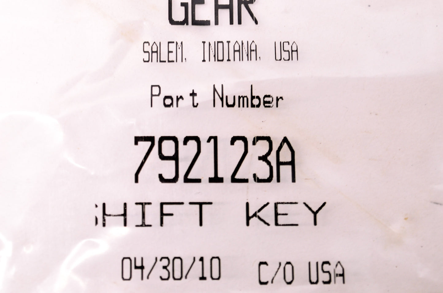New Peerless Gear Shift Key NOS