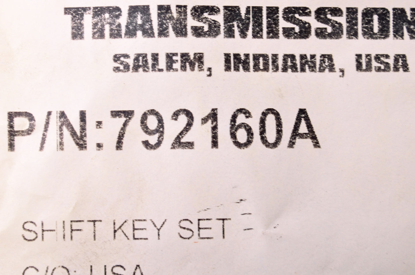 New Peerless Gear Shift Key Kit NOS