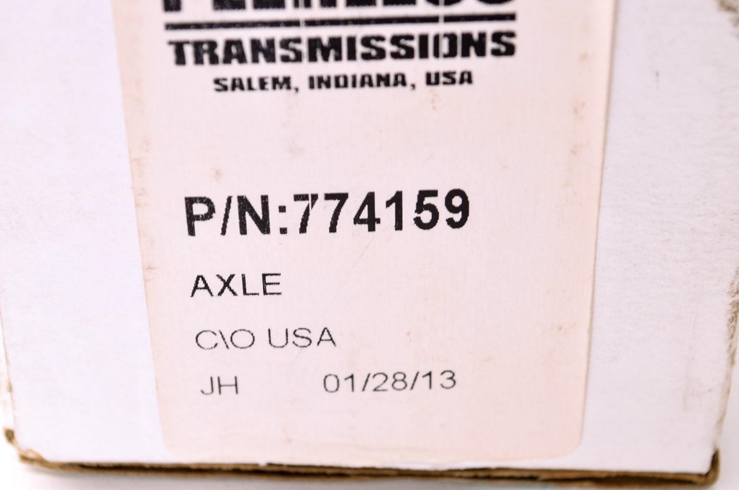 New Peerless Gear Axle NOS